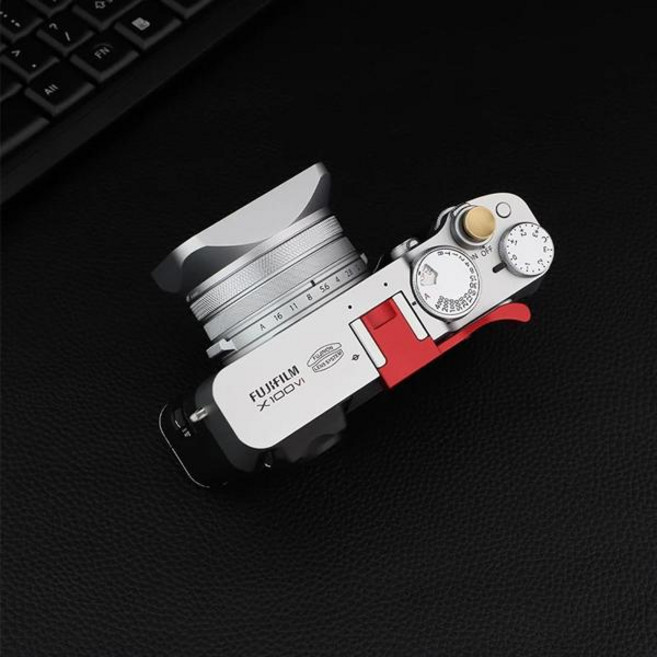 Fujifilm Fuji X100VI X100V X100F X100T X100S X100 X70 카메라용 49mm 어댑터 링 및 금속 캡이 있는 금속 사각 렌즈 후드