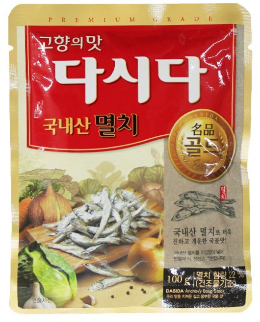 CJ제일제당 다시다 명품골드 멸치, 100g, 40개