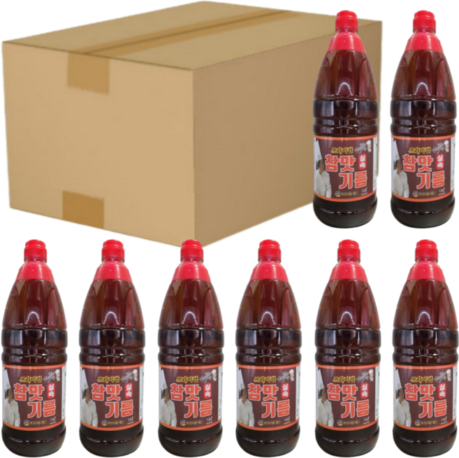 참맛기름 1.8L 고소한 가성비 전철우 참기름 업소용 대용량 참고을 식당용 향미유, 8개