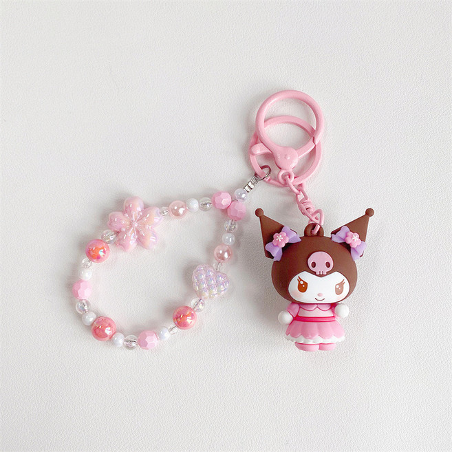 벚꽃 키티 산리오 아크릴 키링 에어팟 열쇠 가방 고리, 벚꽃쿠로미, 1개