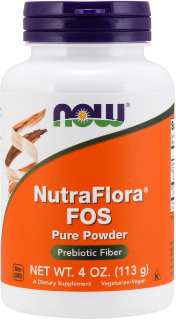NOW Foods Nutraflora FOS益生元纖維素食粉, 113g, 1罐