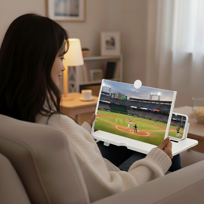 초고화질 휴대폰 화면 확대스크린, 10인치, 화이트