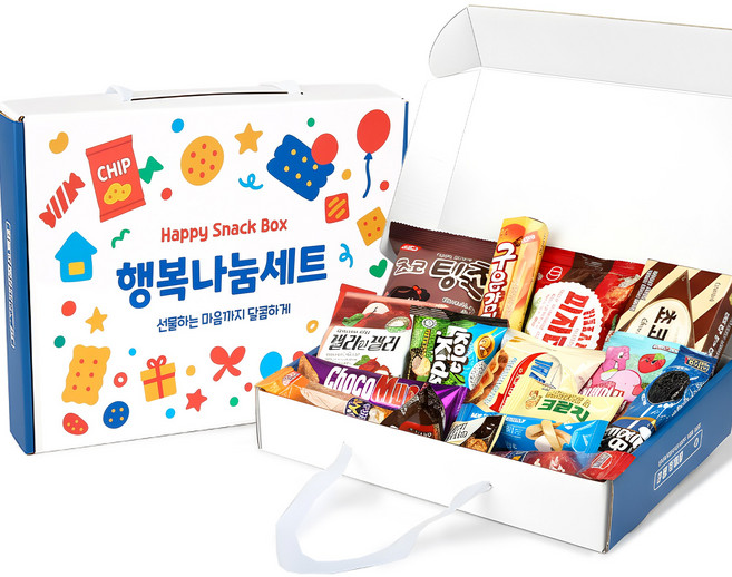 한봄 과자세트 종합 과자 선물세트 과자박스, 1개, 1호 구운감자+초코하임+솜사탕