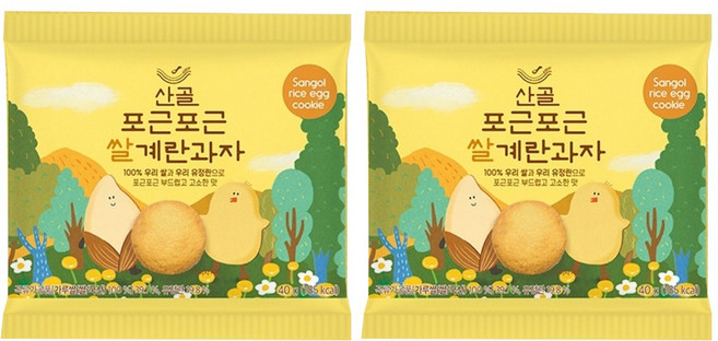 산골 포근포근 쌀과자, 쌀계란, 40g, 2개