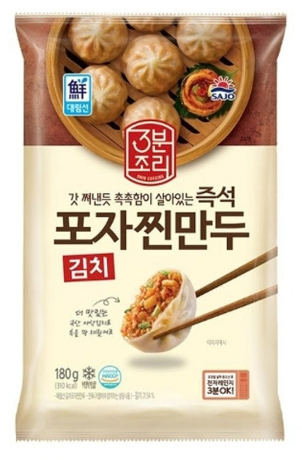 대림선 김치포자찐만두(전자레인지) 180g x 6개