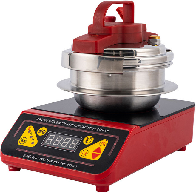 [TenTenPlus] 7분 솥밥 넥소마 4세대 명품 솥밥/고압력 실리콘 패킹/스테인리스304 통스텐 열전도율 내구성 UP, 1세트, 1-2인용 명품솥밥+인덕션-레드, 0.9L