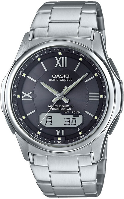 CASIO 卡西歐 Wavetronix 多功能錶帶 6 Solar 男性金屬腕錶 WVA-M630D-1A4JF