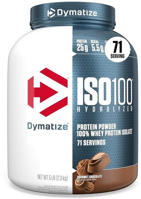 Dymatize 다이마타이즈 ISO100 가수분해 단백질 파우더 25g 20회분 단백질보충제, 5파운드 (1팩), 초콜릿, 5파운드 - 쿠팡