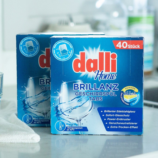 독일 달리 식기세척기세제 40개입 타블렛 올인원 고농축 브릴란츠 179년, 850g, 2개