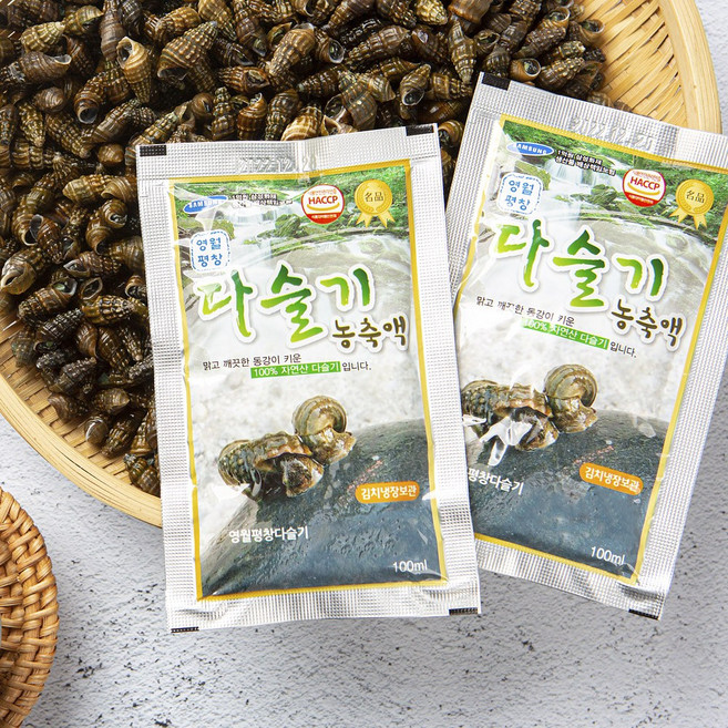 극한직업 방영 영월 평창 다슬기 농축액 40포 set 국내산 자연산 올갱이 고디 올뱅이 다슬기즙 엑기스 진액, 40개