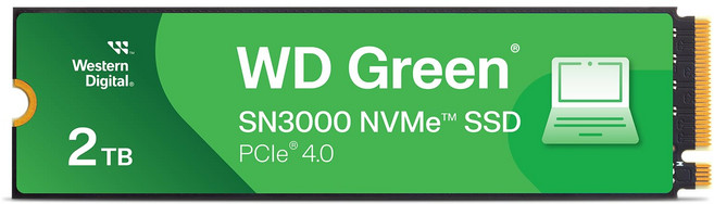 Western Digital SSD 2TB WD Green SN3000 M.2-2280 NVMe WDS200T4G0E-EC 웨스턴 디지털 내장
