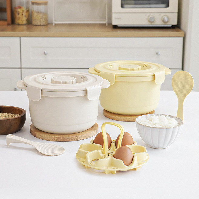 칼로쿡 전자레인지 대형 저당밥솥, 1개, 샌드크림