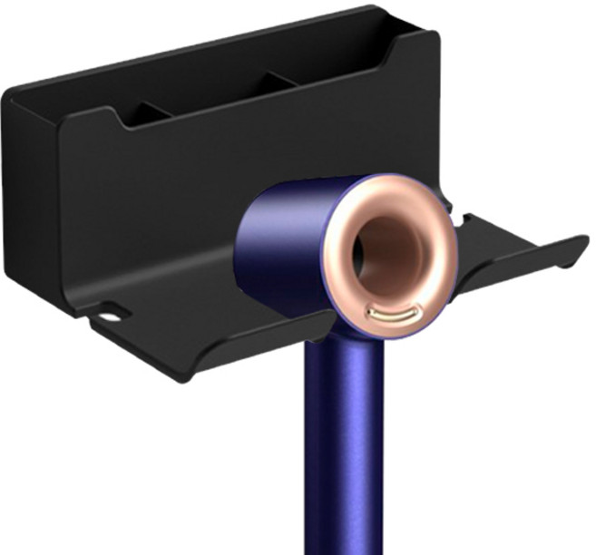 쇼가트 헤어 드라이 거치대 드라이기 걸이, 1개, 다크블랙