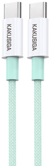 아벡컴퍼니 C타입- C타입 고속충전 케이블, 2개, 그린, 1m