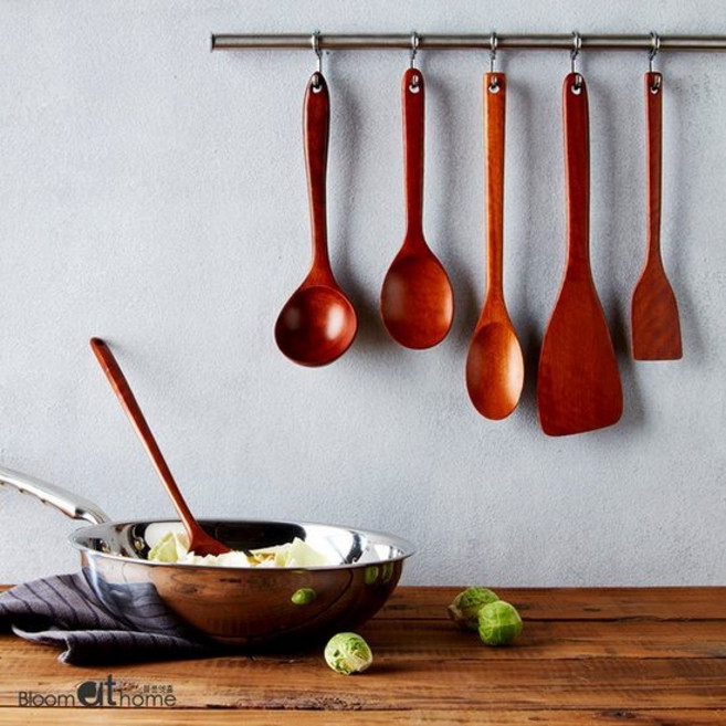 블룸엣홈 나무 조리도구, 12_옻칠 나무 볶음스푼 (소) 1P/단일상품, 1개