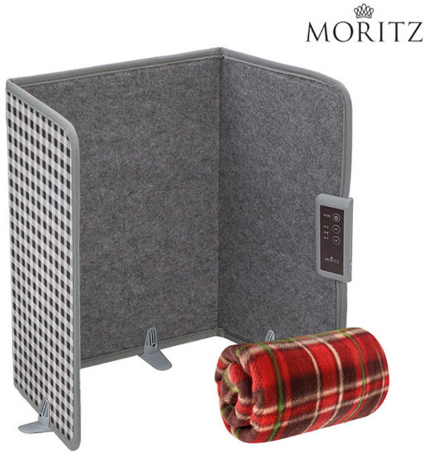 모리츠 신개념 접이식 발열 파티션히터 + 무릎담요 MO-ID9000W, 모리츠 파티션히터 + 무릎담요 MO-ID9000W