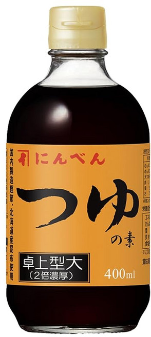 인간의 기본 탁상 400ml(2배농후) 가다랑어포 다시마 멘쯔유 1699년 창업 가쓰오부시 국물 전문점의 인편