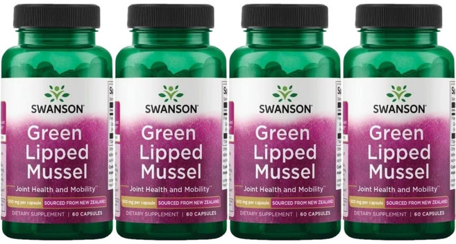 스완슨 초록입홍합 500mg, 60정, 4팩