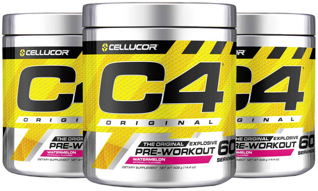셀루코어 C4 오리지널 프리-워크아웃 수박맛, 390g, 3개
