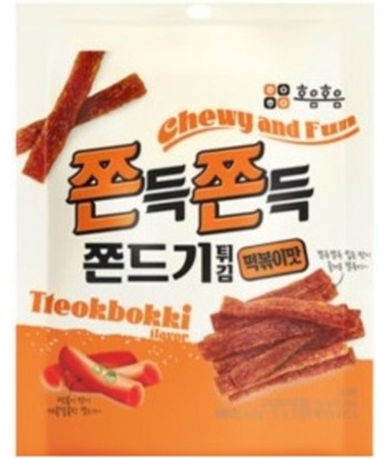 호음호음 쫀드기튀김 떡볶이맛, 50g, 2개