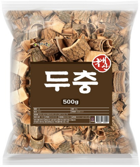 국내산 말린 두충나무 원물 두충나무껍질차 두충차, 500g, 2개