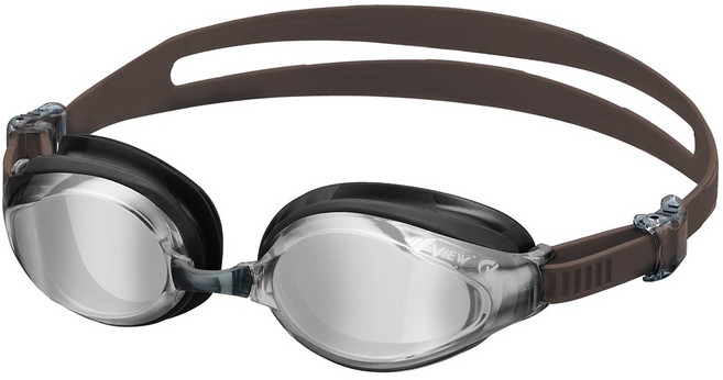 뷰 물안경 V640ASAM 미러렌즈 수경, 1개, 스모크실버SKDSL