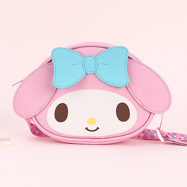 산리오 마이멜로디 리본입체 핸드폰가방 스마트폰 외출 가방 크로스백