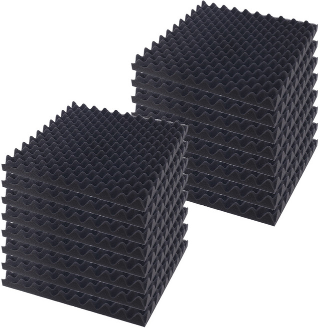 방음 흡음재 계란판 난연 50x50cm, 16개, 블랙