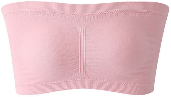 빅사이즈 튜브탑 브라탑 오프숄더 노와이어 크롭 브라 심리스 S~6XL 까미샵