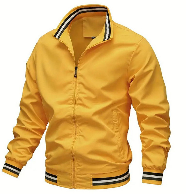 男士棒球服夾克 純色簡約春秋外套
