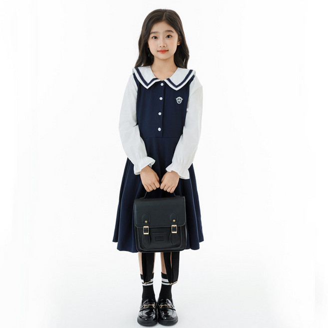 삐삐네옷가게 주니어 긴팔 세일러 스쿨룩 원피스