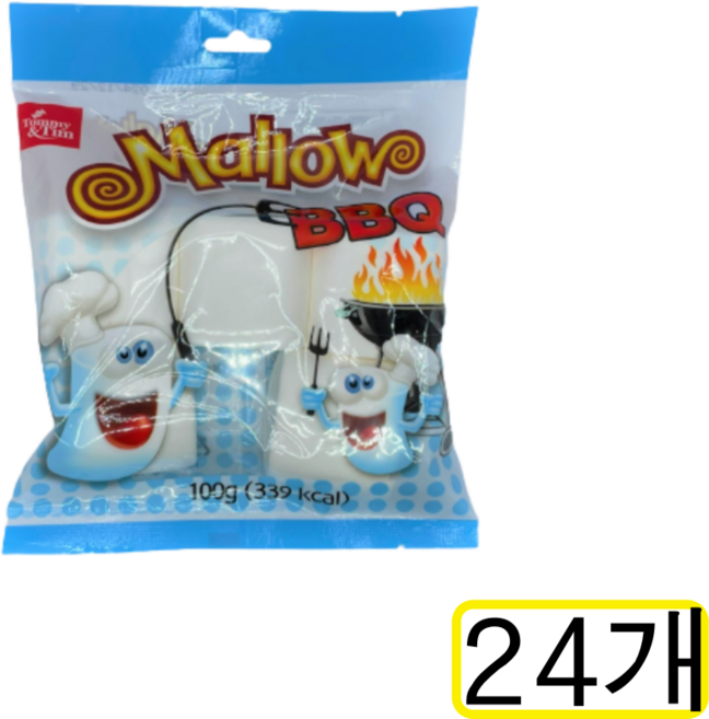구워먹는 마시멜로우 BBQ, 24개, 80g