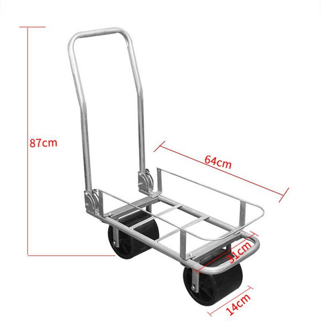採摘運輸車 農田大棚專用 瓜果蔬菜運輸工具, 1個, 定向二輪不能轉彎可摺疊輕型款【壟溝專用】