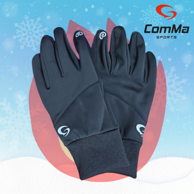 ComMa 스포츠 겨울 기모 장갑 러닝 등산 자전거 라이딩 낚시 스마트폰 터치 찍찍이 없는 따듯한 장갑, 1개