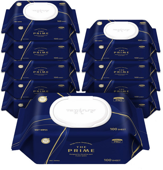 깨끗한나라 프로 더 프라임 물티슈 캡 100매 10개