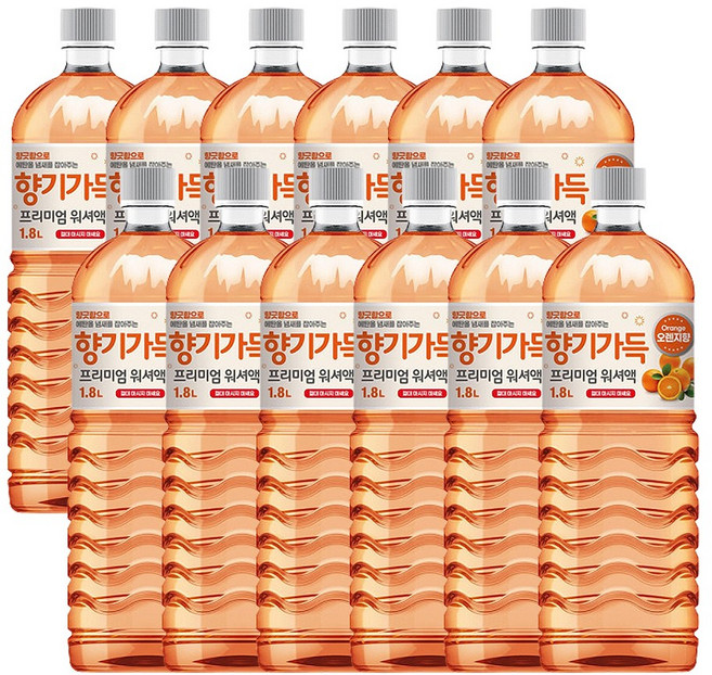 향기나는 에탄올 워셔액 1.8L 오렌지향 어는점 영하25도, 12개