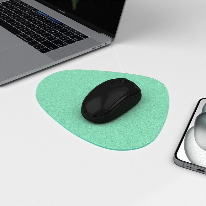 마보드 방수 논슬립 게이밍 가죽 마우스 패드, 민트, 1개
