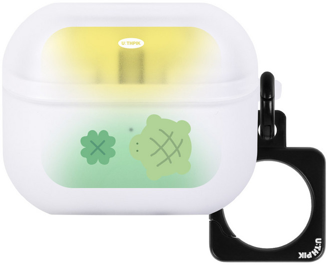 반투명 버즈3/프로 디자인 스퀘어링 케이스 모음, 버즈3/3프로공용, 53.데일리클로버 메론빵, 1개