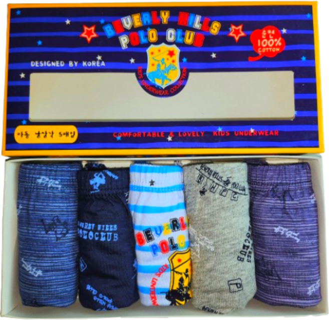 비버리힐스폴로클럽 남아용 팬티 5종 세트