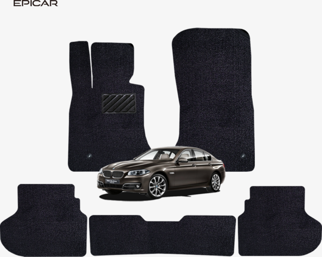 BMW 5시리즈 F10 뉴 코일 슬립매트 카매트 1+2열 확장형, 운전석 뉴코일매트, 브라운, 5시리즈 F10 (10년~13년)