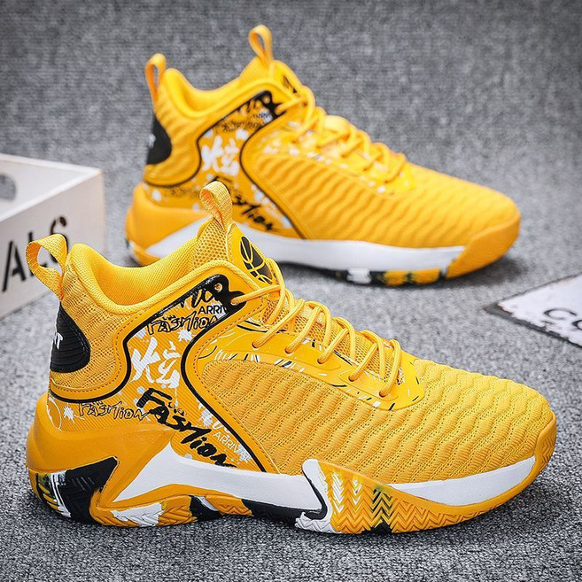 大尺碼男款籃球鞋，新款運動鞋，防滑減震耐磨，學生高幫實戰球鞋