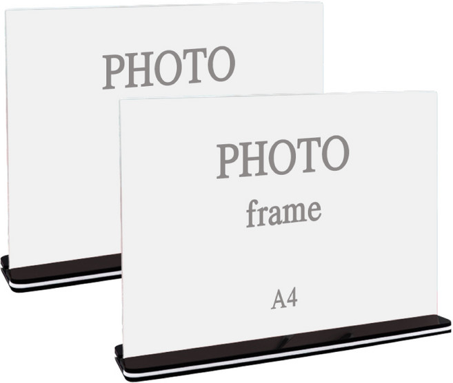 디모어 아크릴 테이블 스탠드 광고 메뉴 안내판 액자, 2개