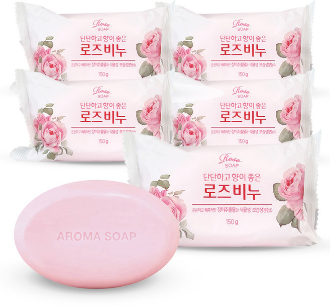 동서씨앤지 향이 좋은 로즈 세수 비누 150g 5개, 5개입