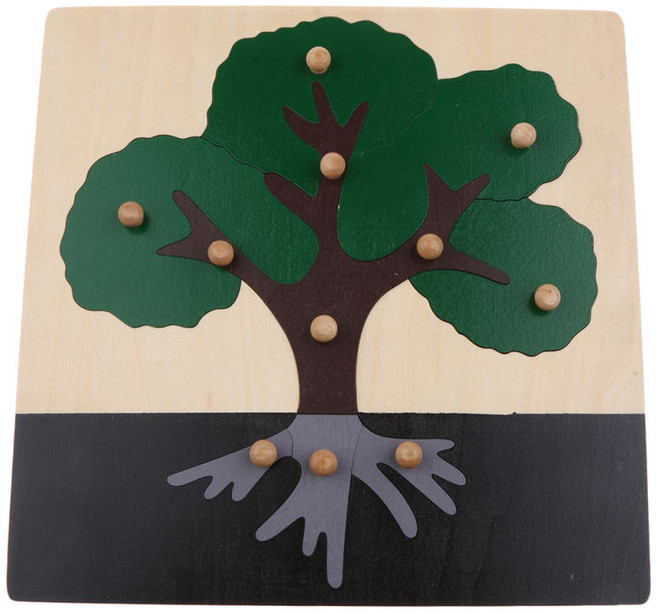 shangren 키즈 몬테소리 교육 완구-동물/식물/곤충 퍼즐 나무 퍼즐-아기 교육 완구, 설명한대로, 1개