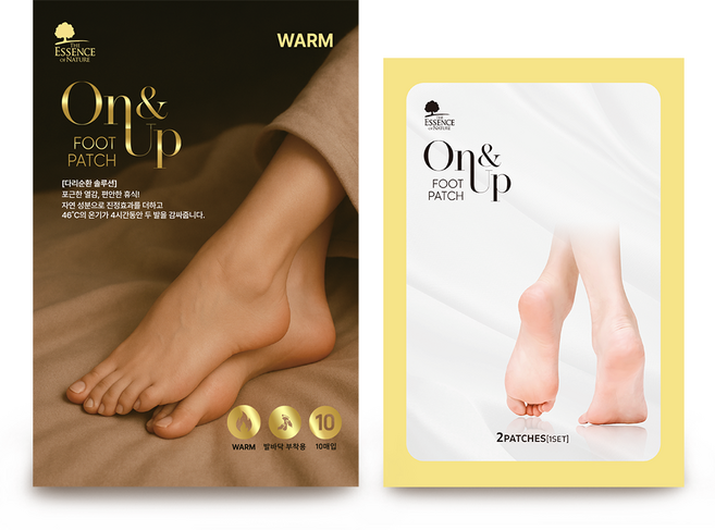온업 풋패치 웜 10매입 온열 다리휴식 케어 수액시트, 10매, 1개