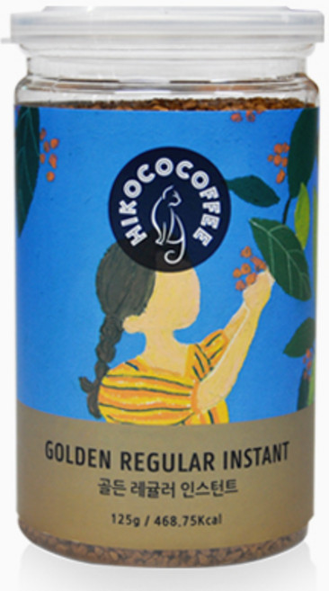 [히코코커피] FD공법 커피 알갱이가 큰 타입 골든 레귤러 인스턴트 커피 125g, 1개, 1개입