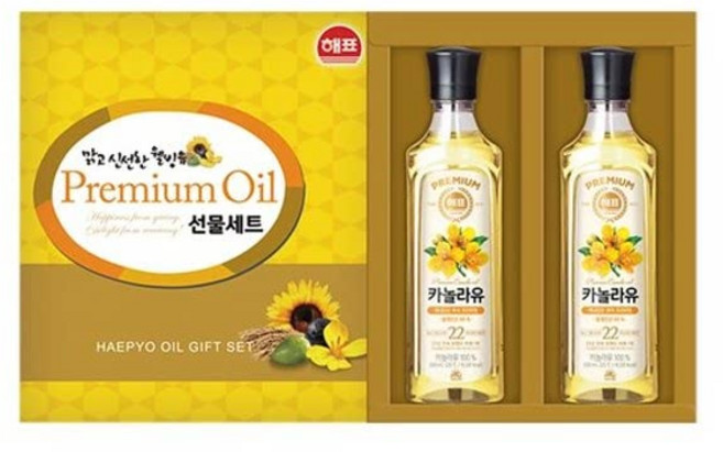 사조해표 프리미엄 카놀라유 선물세트, 2개, 500ml