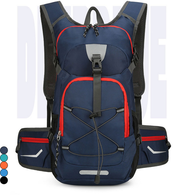 WEIOK 초경량 등산가방 아웃도어 백팩 블랙 대용량 다기능 다기능 접이식 야간 반사 막대, 네이비