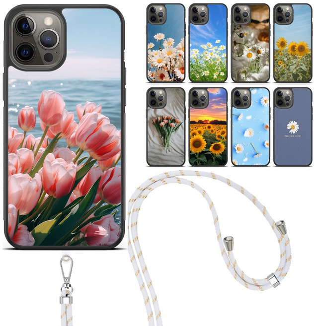 감성 플라워 스트랩 케이스 전기종 갤럭시 X커버5 A10E 와이드6 A34 A24 A54 S23 S22 S21 S20