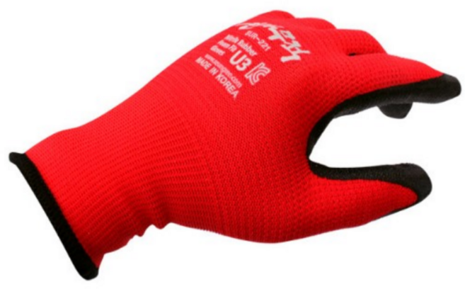 [1켤레] NBR장갑 천하무적 / 살아있네 U3 L, RED (M), 2개